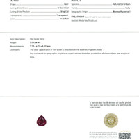 2.08 Ct. Ruby from Burma (Myanmar) Scan Report