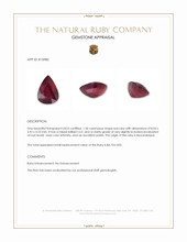 1.50 Ct. Pinkish Red Ruby from Mozambique Appraisal