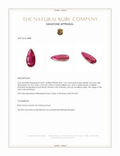 1.02 Ct. Pinkish Red Ruby from Mozambique Appraisal