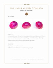 1.32 Ct. Purplish Red Star Ruby from Ceylon (Sri Lanka) Appraisal