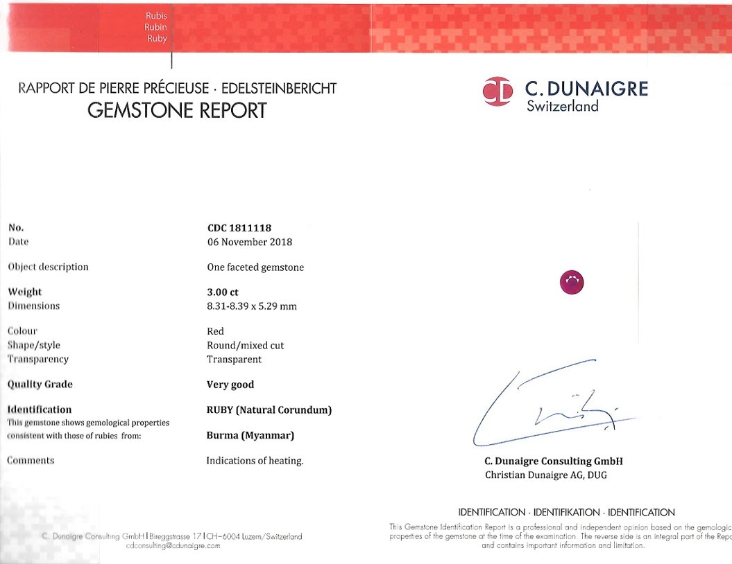 3.00 Ct. Ruby from Burma (Myanmar)