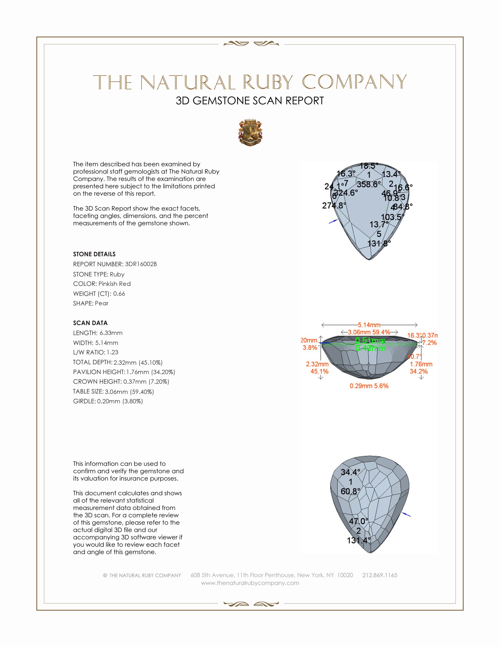0.66 Ct. Ruby from Thailand