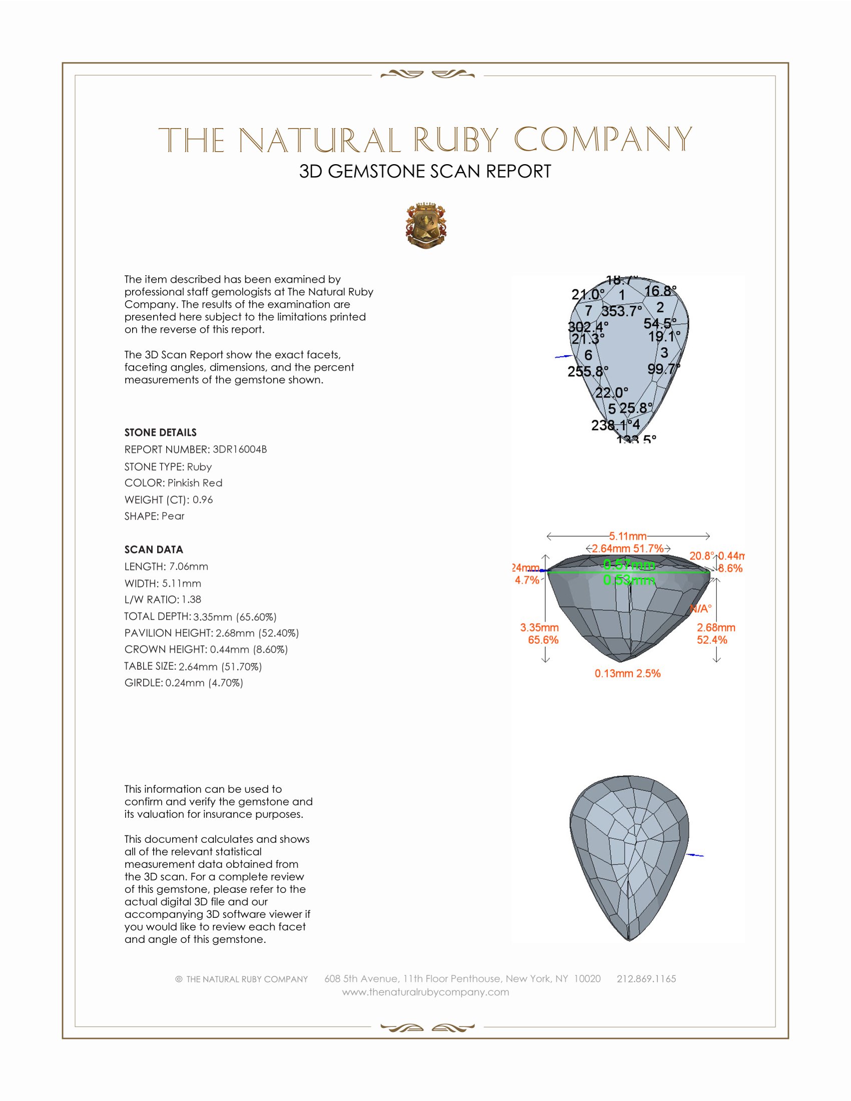 0.96 Ct. Ruby from Thailand