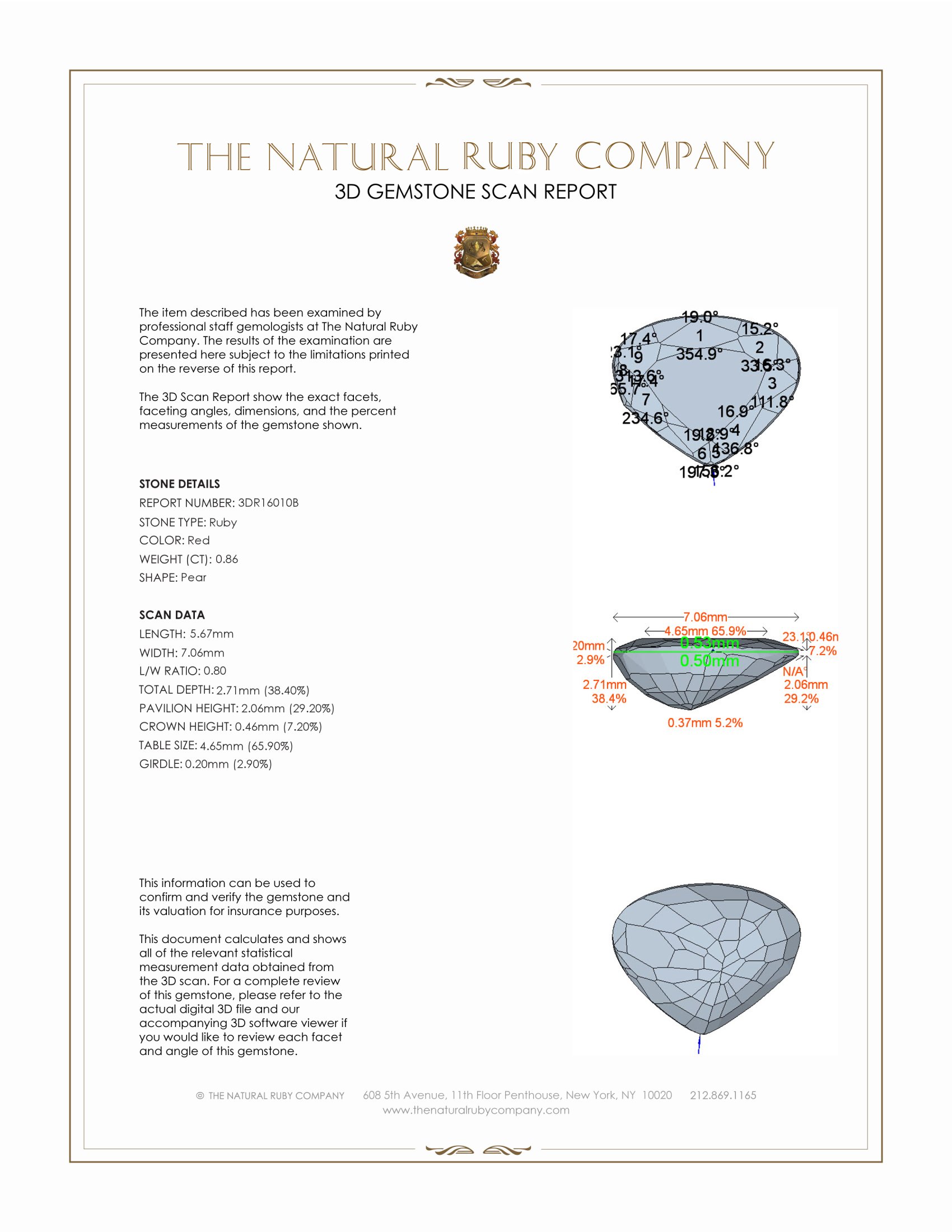 0.86 Ct. Ruby from Thailand