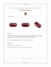 17.02 Ct. Cabochon Ruby from Mozambique Appraisal