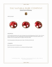 4.05 Ct. Cabochon Ruby from India Appraisal