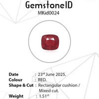 1.49 Ct. Ruby from Mozambique Scan Report