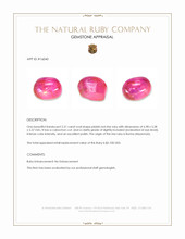 2.31 Ct. Pinkish Red Star Ruby from Burma (Myanmar) Appraisal