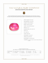 2.31 Ct. Pinkish Red Star Ruby from Burma (Myanmar) Scan Report