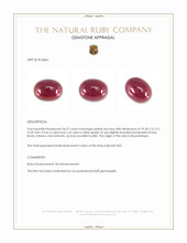 36.27 Ct. Purplish Red Cabochon Ruby from Mozambique Appraisal