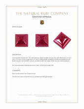 1.58 Ct. Star Ruby from Mozambique Appraisal