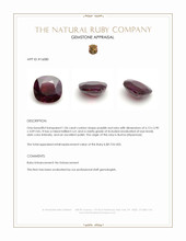 1.06 Ct. Purplish Red Ruby from Burma (Myanmar) Appraisal