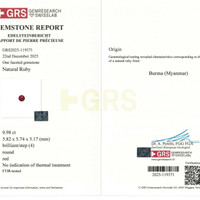 0.98 Ct. Purplish Red Ruby from Burma (Myanmar) Scan Report