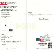 1.00 Ct. Ruby from Burma (Myanmar) Scan Report