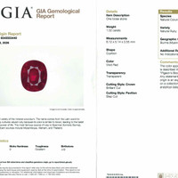 1.02 Ct. Purplish Red Ruby from Burma (Myanmar) Scan Report