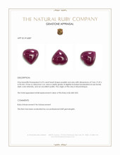 4.22 Ct. Purplish Red Cabochon Ruby from Mozambique Appraisal