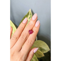 4.22 Ct. Purplish Red Cabochon Ruby from Mozambique Life Style