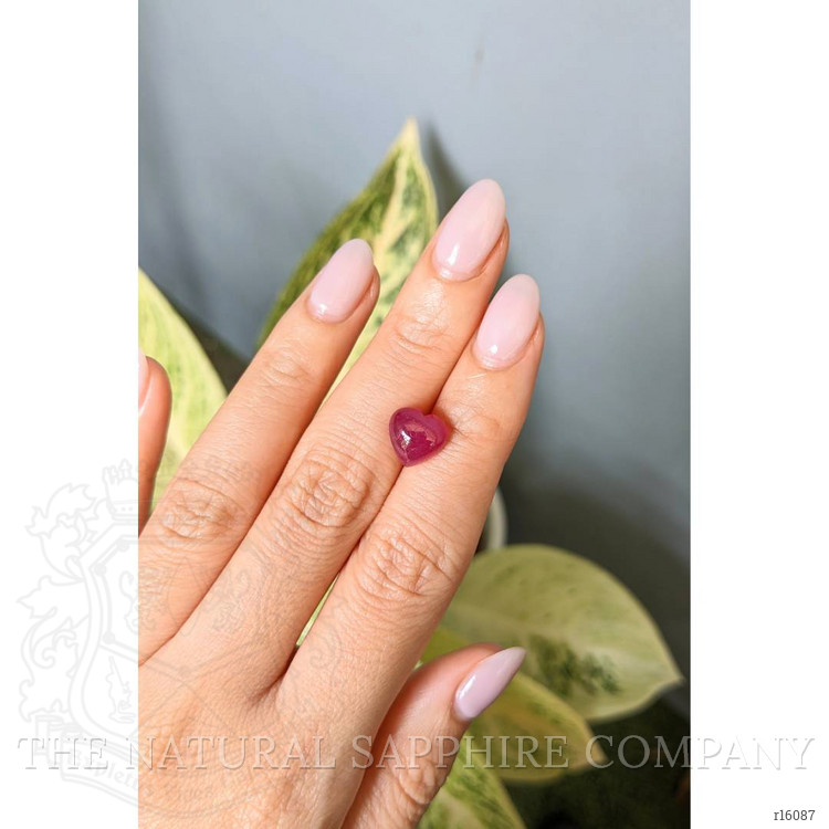 4.22 Ct. Purplish Red Cabochon Ruby from Mozambique
