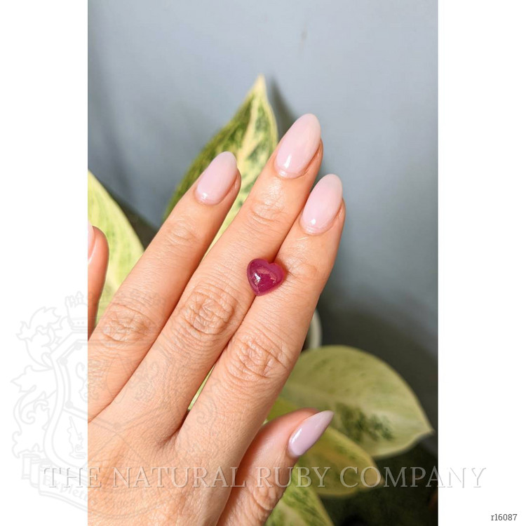 4.22 Ct. Purplish Red Cabochon Ruby from Mozambique