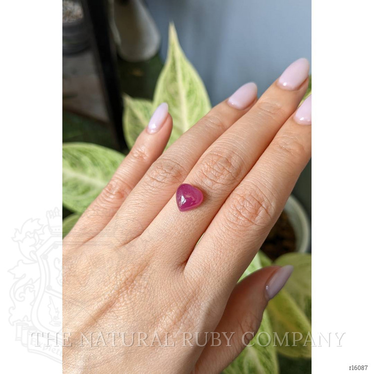 4.22 Ct. Purplish Red Cabochon Ruby from Mozambique