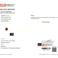 3.57 Ct. Ruby from Mozambique Scan Report