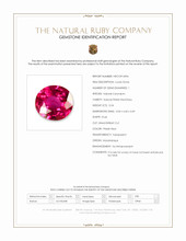 0.54 Ct. Pinkish Red Ruby from Mozambique Scan Report