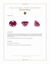 1.26 Ct. Purplish Red Ruby from Mozambique Appraisal