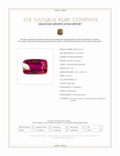 1.03 Ct. Pinkish Red Ruby from Mozambique Scan Report