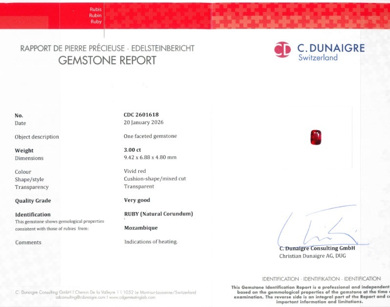 3.00 Ct. Ruby from Mozambique