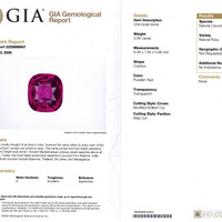 3.07 Ct. Purplish Red Ruby from Mozambique Scan Report