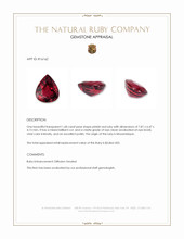 1.68 Ct. Pinkish Red Ruby from Mozambique Appraisal