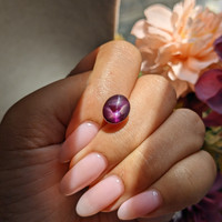 6.57 Ct. Purplish Red Star Ruby from Tanzania Life Style
