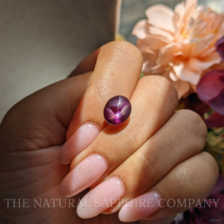 6.57 Ct. Purplish Red Star Ruby from Tanzania
