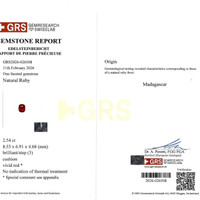 2.54 Ct. Ruby from Madagascar Scan Report