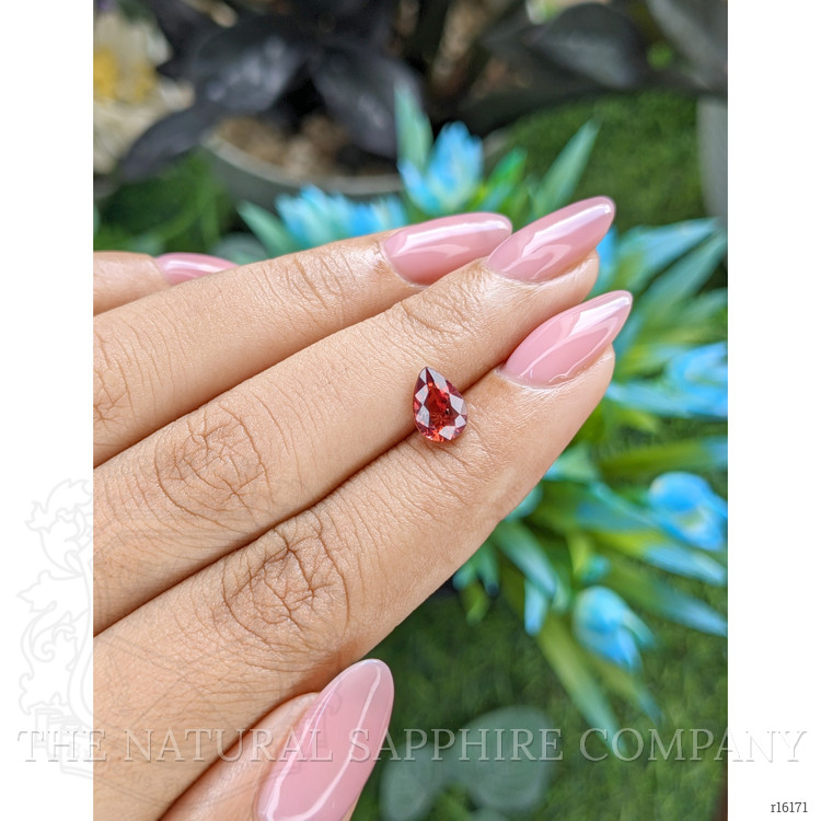 1.54 Ct. Orangish Red Ruby from Tanzania