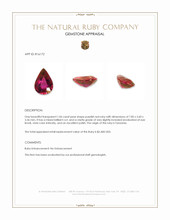 1.06 Ct. Purplish Red Ruby from Tanzania Appraisal