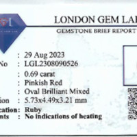 0.69 Ct. Pinkish Red Ruby from Mozambique Pdf