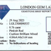 0.76 Ct. Pinkish Red Ruby from Mozambique Pdf