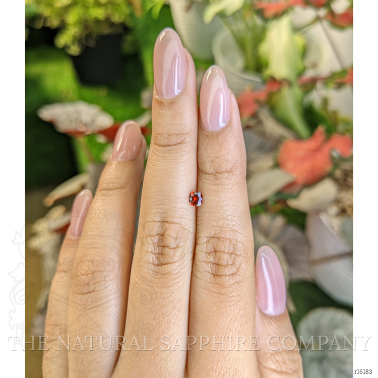 0.24 Ct. Orangish Red Ruby from Burma (Myanmar)