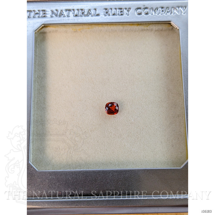 0.24 Ct. Orangish Red Ruby from Burma (Myanmar)