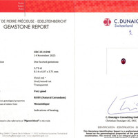 1.71 Ct. Ruby from Mozambique Scan Report
