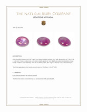 1.67 Ct. Pinkish Red Star Ruby from Mozambique Appraisal