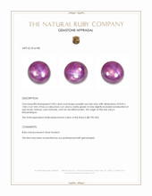 3.83 Ct. Purplish Red Star Ruby from Mozambique Appraisal