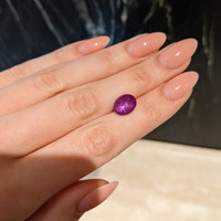 5.93 Ct. Purplish Red Star Ruby from Mozambique Life Style