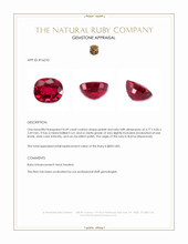 0.49 Ct. Pinkish Red Ruby from Burma (Myanmar) Appraisal