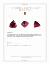 1.61 Ct. Ruby from Thailand Appraisal