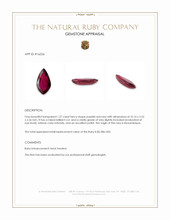 1.27 Ct. Purplish Red Ruby from Mozambique Appraisal