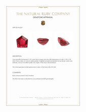 1.09 Ct. Ruby from Mozambique Appraisal