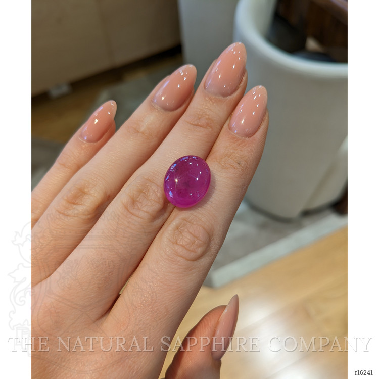 20.94 Ct. Pinkish Red Cabochon Ruby from Burma (Myanmar)