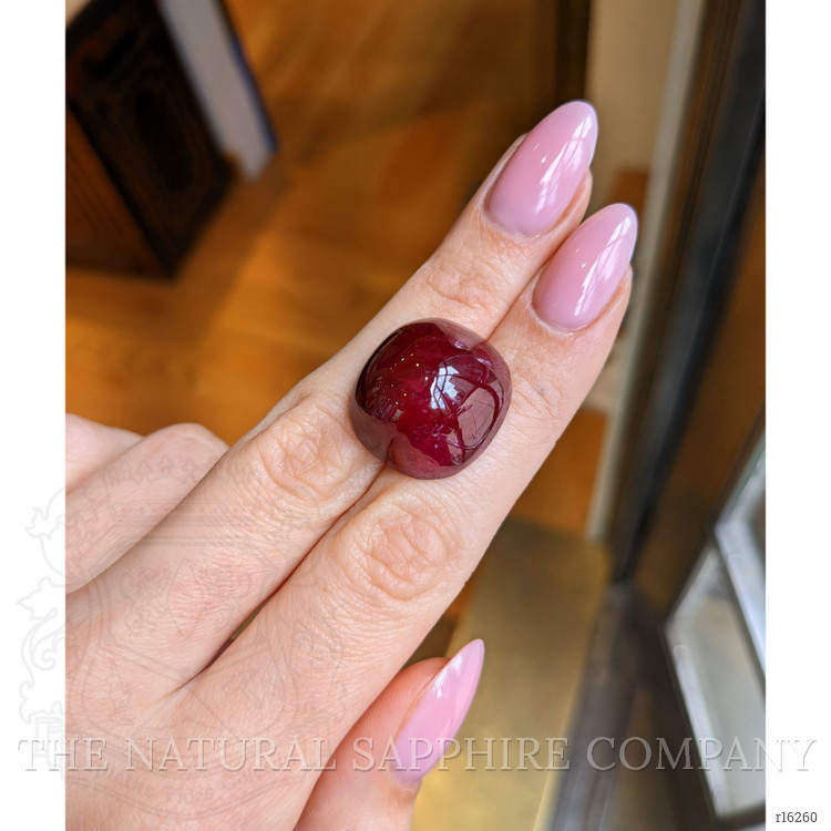 57.05 Ct. Purplish Red Cabochon Ruby from Madagascar